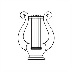 musical instrument lyre sketch 