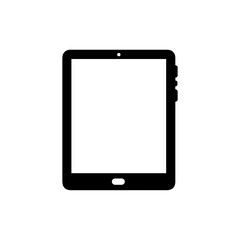 Icon of a Tablet with Visible Home Button and Minimal Details