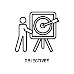 Icon a objectives, isolated against a clean background.