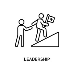 Icon a leadership, isolated against a clean background.