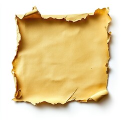 Aged, torn, light yellow parchment
