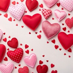 red hearts background