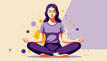 Woman_Meditating_Illustration_of_Mindfulness_and_Relaxation_in_Lotus_Position_Wellness_and_Inner_Peace_Concept_Digital_Art_for_Yoga_and_Healthy_Lifestyle