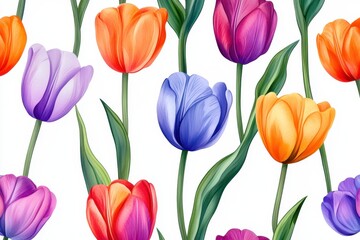 Fototapeta premium Floral seamless pattern
