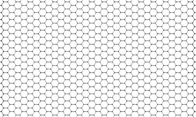 面が合わさった六角形が並ぶ線が太いハニカム模様