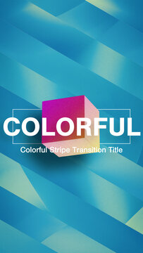 Vertical Colorful Stripe Transition Title
