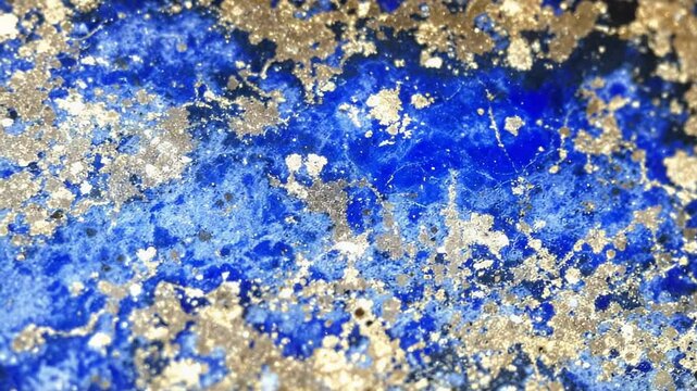 close-up of lapis lazuli revealing golden pyrite inclusions and intricate textures