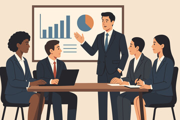 Diverse Business Meeting with Multiethnic Group Discussing Strategies  