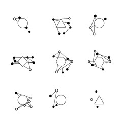 Futuristic technology-inspired icon set.
