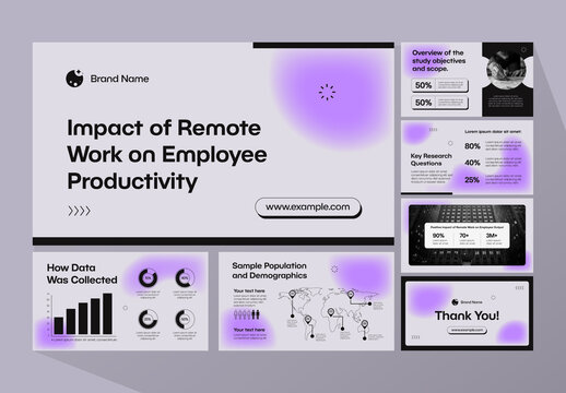 Purple And Black Remote Work Research Presentation