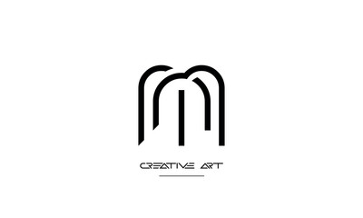 MN, NM, M, N abstract letters logo monogram