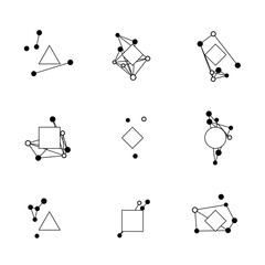 Futuristic technology-inspired icon set.
