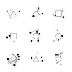 Futuristic technology-inspired icon set.
