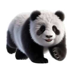 Fototapeta premium Cute Baby Panda bear isolated on transparent background