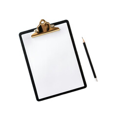 Blank clipboard and pencil mockup.