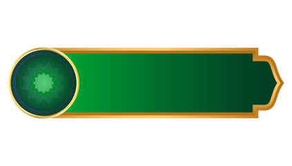 Green Arabic Islamic Banner Title Frame Text Box 