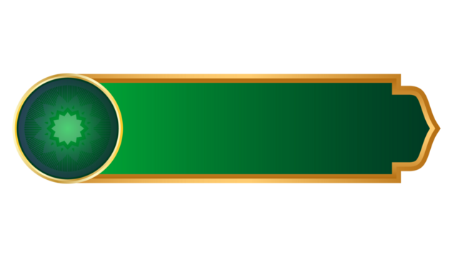 Green Arabic Islamic Banner Title Frame Text Box 