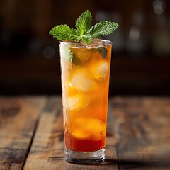 Refreshing iced cocktail