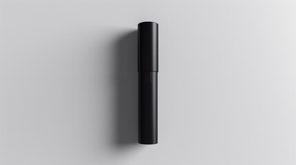 Fototapeta premium Sleek Black Cylindrical Packaging Mockup Premium Product Presentation for Cosmetics Medications or Supplements Ideal for branding advertising and marketing materials Showcases elegant design