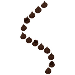 Handrawn decorative icing drops Border