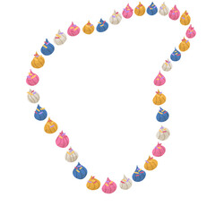 Handrawn decorative icing drops Abstract shaped