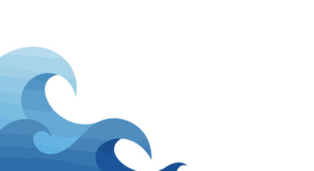 Obraz premium Abstract Ocean Waves Background Illustration