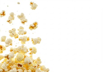 ポップコーン舞い踊る 黄金色 爽やか背景
