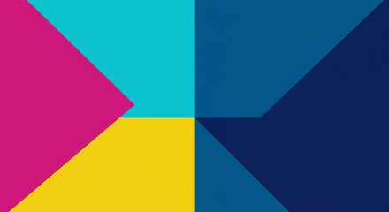 Obraz premium Geometric abstract background with vibrant colors creating a modern and dynamic design perfect for digital media and presentations