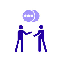 Icon a communication, isolated against a clean background.