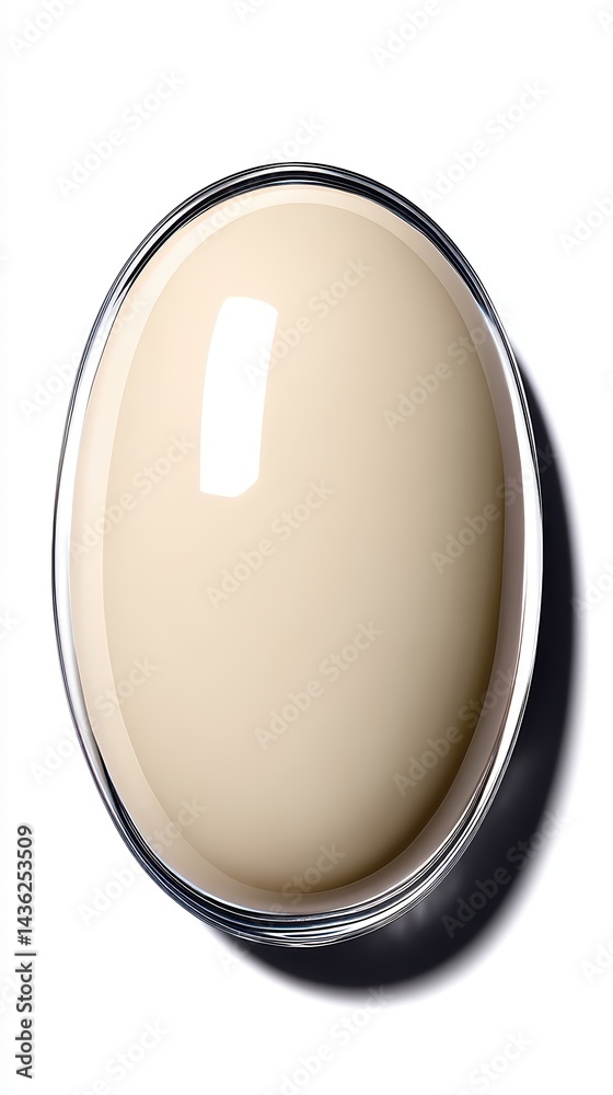 Poster Smooth cream swatch captures subtle elegance on a pristine white backdrop