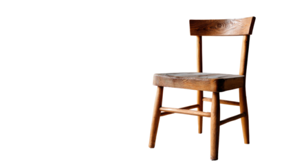 Rustic Wooden Chair: An antique wooden chair, with its simple design and natural texture, exudes a sense of history and timelessness. Evoking a feeling of comfort and a touch of nostalgia.