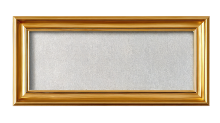 Golden Frame's Elegance: A radiant golden frame with meticulous craftsmanship, creating a refined focal point, inviting the viewers to contemplate art or memories within its embrace.