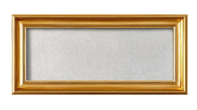 Golden Frame's Elegance: A radiant golden frame with meticulous craftsmanship, creating a refined focal point, inviting the viewers to contemplate art or memories within its embrace.