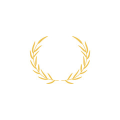 Gold laurel wreath vector illustration