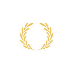 Gold laurel wreath vector illustration
