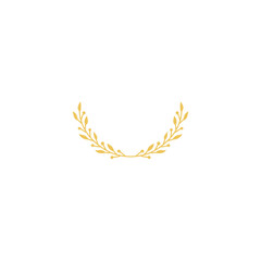 Gold laurel wreath vector illustration