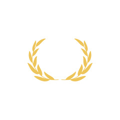 Gold laurel wreath vector illustration