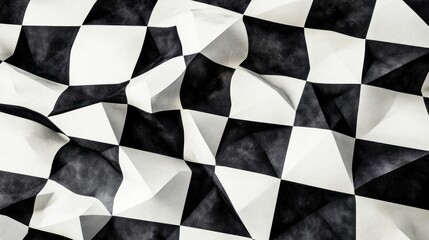 Crumpled Checkered Flag (1)