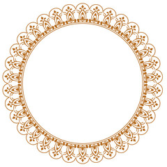 Circle gold frame