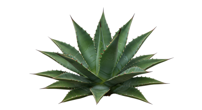 Spiky rosette An isolated agave plant with sharp leaves