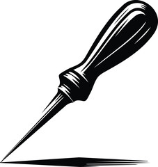 Awl Silhouette with Sleek Design for Precision Work