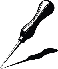 Awl Silhouette with Sleek Design and Precision Point