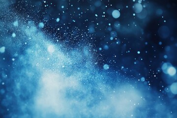 Obraz premium Magical blue dust particles on a clear backdrop for enchanting designs and inspiring projects. Ideal for fantasy themes and mystical illustrations to captivate your audience
