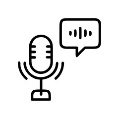 Voice Recognition and AI Speech Security Icon