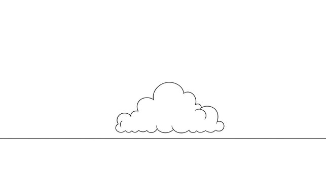 A white cloud is rising in the sky - Powered by Adobe