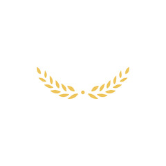 Obraz premium Gold laurel wreath vector illustration
