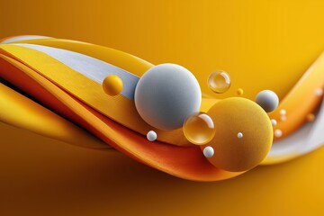 Bright yellow background with dynamic light effects, dots, and stripes for an exciting event and sale promotion