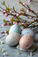 Obraz premium red easter eggs 