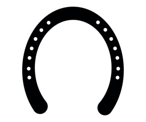 Horseshoe Silhouette Icon Vector