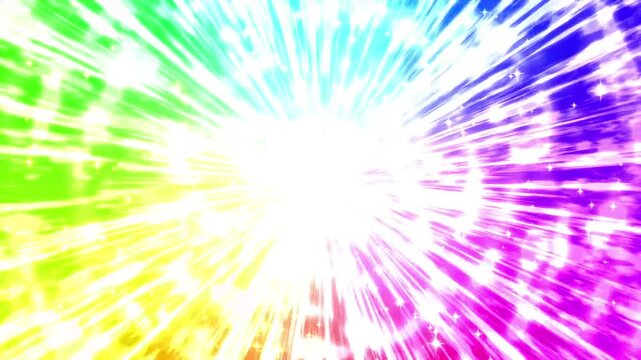 ド派手な虹色の背景